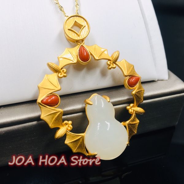 new arrivals ancient method gold 925 silver inlaid hetian white jade gourd pendant china ancient handwork necklace chain jewelry
new arrivals ancient method gold 925 silver inlaid hetian white jade gourd pendant china ancient handwork necklace chain jewelry