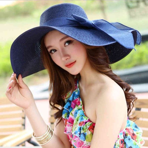 hats wrapped bow sun korean version big brimmed straw tide foldable summer female screen beach, Blue;gray
hats wrapped bow sun korean version big brimmed straw tide foldable summer female screen beach, Blue;gray