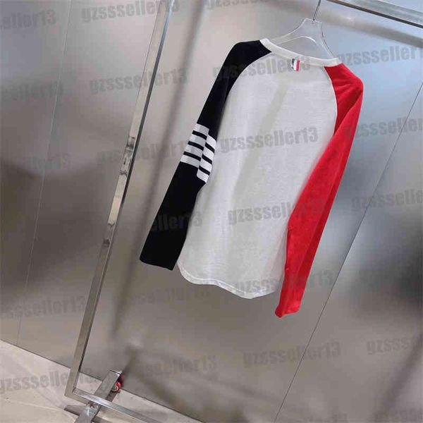 womens stitching long sleeve t-shirts designer cotton round neck pullover thin sweatshirt fashion brand colorful stripe decoration casual t, White
womens stitching long sleeve t-shirts designer cotton round neck pullover thin sweatshirt fashion brand colorful stripe decoration casual t, White