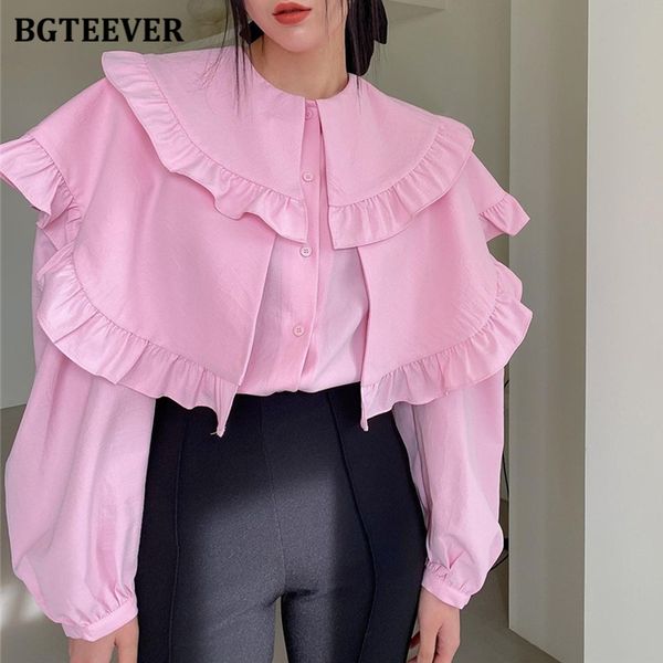 casual lapel single-breasted women shirts spring summer ruffles full sleeve loose female solid blouses 2022, White
casual lapel single-breasted women shirts spring summer ruffles full sleeve loose female solid blouses 2022, White