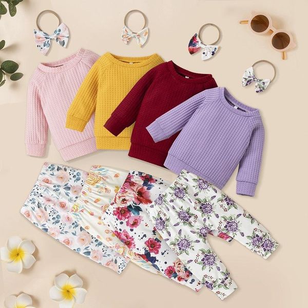 clothing sets toddler baby girl 's fall clothes solid color thicken knitted and flower print long pant fashion outfits, White
clothing sets toddler baby girl 's fall clothes solid color thicken knitted and flower print long pant fashion outfits, White