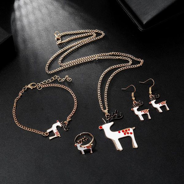 pendant necklaces u-magical christmas white elk gifts enamel earrings rings bracelets for women gold metallic chain suit jewellery accessori, Silver
pendant necklaces u-magical christmas white elk gifts enamel earrings rings bracelets for women gold metallic chain suit jewellery accessori, Silver