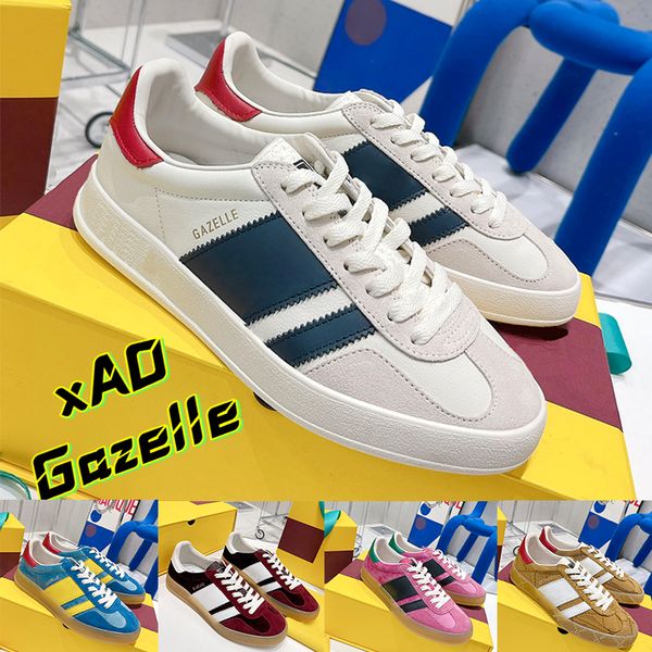 men women casual shoes xad gazelle sneaker white suede blue silk beige ebony canvas sneakers pink green red velvet designer man woman traine, Black
men women casual shoes xad gazelle sneaker white suede blue silk beige ebony canvas sneakers pink green red velvet designer man woman traine, Black