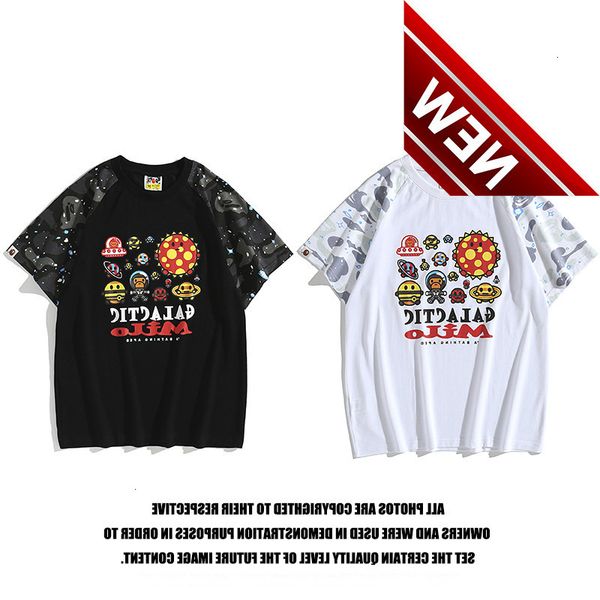 summer japan fashion bap co branded luminous starry sky pass printed short sleeve t-shirt men's loose t-shirt, White;black
summer japan fashion bap co branded luminous starry sky pass printed short sleeve t-shirt men's loose t-shirt, White;black