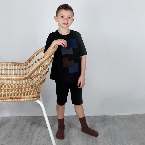 boy kids t shirt t-shirt summer short sleeves and long clothing children girls clothes black denim patch round neck, Blue
boy kids t shirt t-shirt summer short sleeves and long clothing children girls clothes black denim patch round neck, Blue
