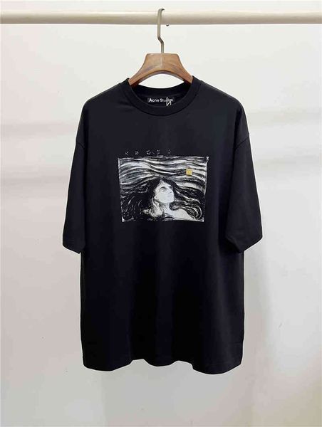acne men's and women's lovers in the waves smiling face printed short sleeve t-shirt, White;black
acne men's and women's lovers in the waves smiling face printed short sleeve t-shirt, White;black