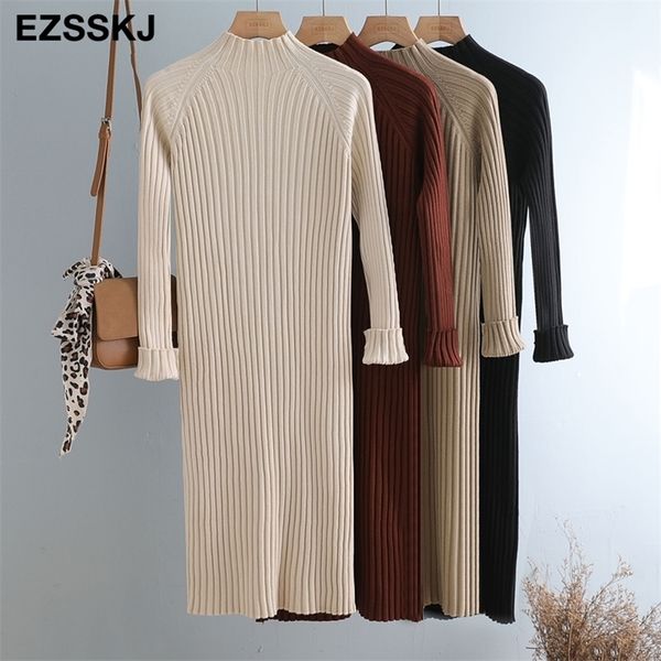 thick autumn winter straight sweater dress warm chic basic knit women loose midi female casual 220316, Black;gray
thick autumn winter straight sweater dress warm chic basic knit women loose midi female casual 220316, Black;gray