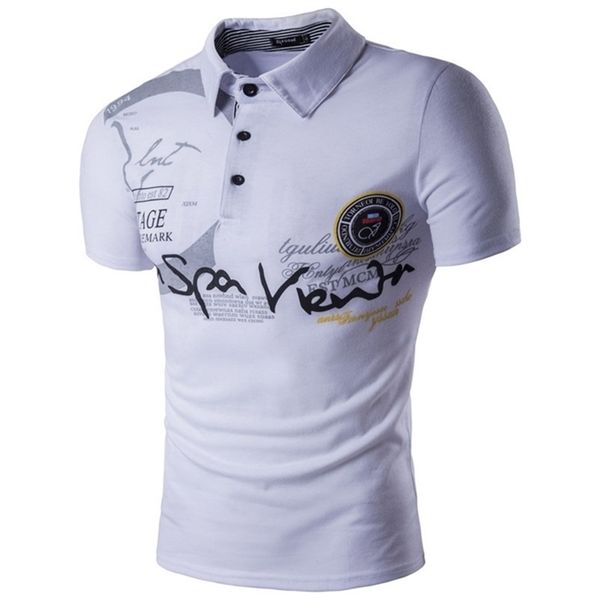 letter graphic print short sleeve polo shirt men s personality fashion 220614, White;black
letter graphic print short sleeve polo shirt men s personality fashion 220614, White;black