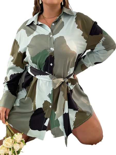 plus colorblock button front belted shirt dress z3dl#, Black 
plus colorblock button front belted shirt dress z3dl#, Black