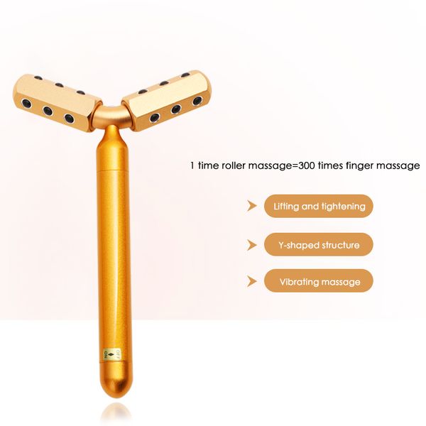24k gold germanium ball massage face roller electric high frequency y shape body massager 7200 times vibration massaging beauty bar
24k gold germanium ball massage face roller electric high frequency y shape body massager 7200 times vibration massaging beauty bar