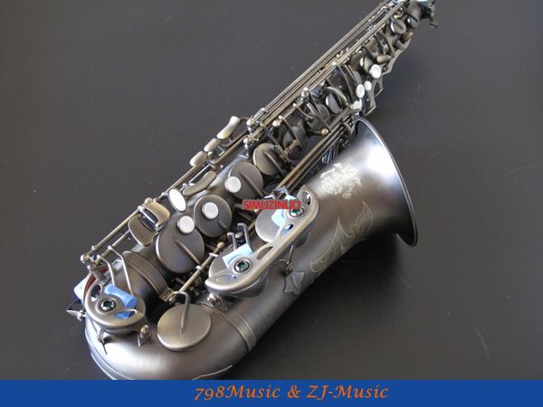 antique bronzy eb alto saxophone high f# with-white pearl buttons 
antique bronzy eb alto saxophone high f# with-white pearl buttons
