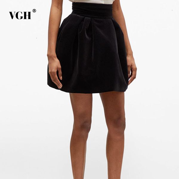 minimalist black bud skirt for women high waist solid mini large size skirts female fashion clothing summer 210507
minimalist black bud skirt for women high waist solid mini large size skirts female fashion clothing summer 210507