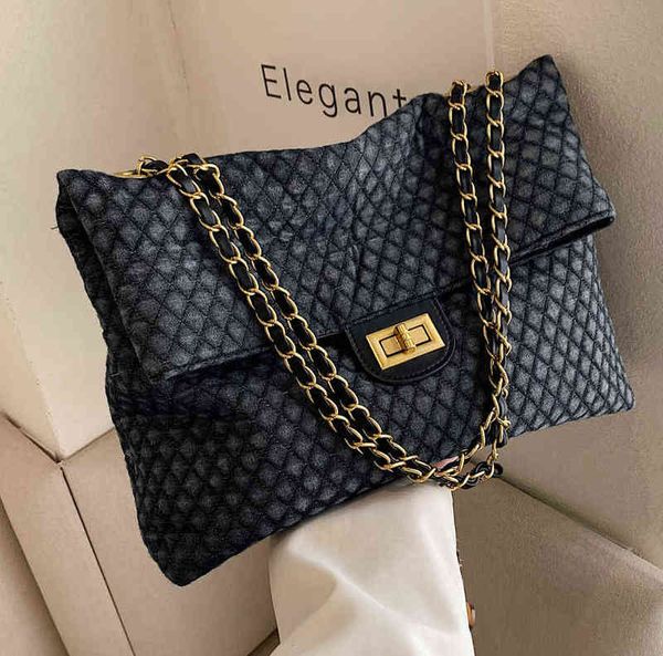 large capacity women denim shoulder bags latest style texture chains handbags easy matching all match crossbody bags bolsas 220505
large capacity women denim shoulder bags latest style texture chains handbags easy matching all match crossbody bags bolsas 220505