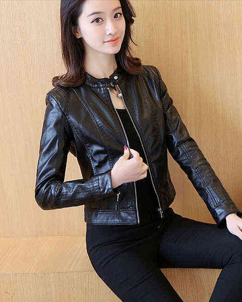 women leather jacket single pimkie washed pu leather motorcycle jacket pimkie jacket slim female soft leather large black pink l220728
women leather jacket single pimkie washed pu leather motorcycle jacket pimkie jacket slim female soft leather large black pink l220728