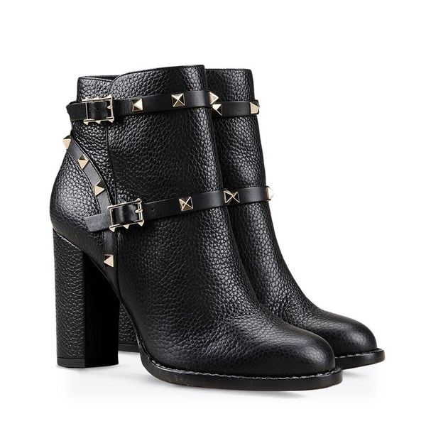 high heels ankle boots women shoes winter leather with granulated calfskin rivet new fashion australia cowboy combat booties220y, Black
high heels ankle boots women shoes winter leather with granulated calfskin rivet new fashion australia cowboy combat booties220y, Black