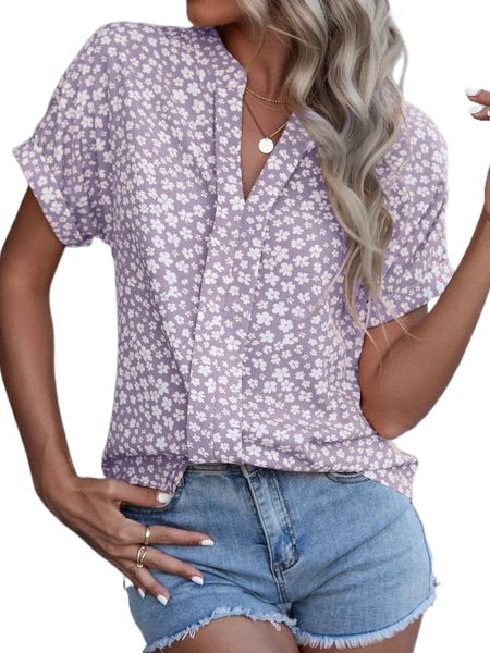 floral print batwing sleeve blouse v7en#, White
floral print batwing sleeve blouse v7en#, White