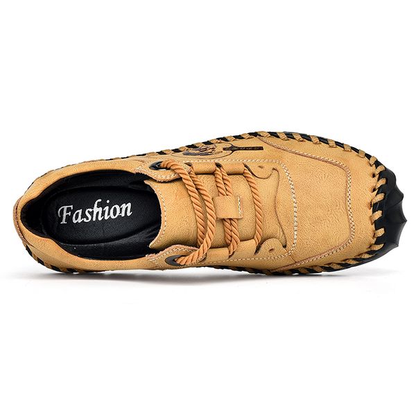 genuine leather men casual shoes handmade vintage loafers leather shoes lace-up flats shoes moccasins driving, Black
genuine leather men casual shoes handmade vintage loafers leather shoes lace-up flats shoes moccasins driving, Black