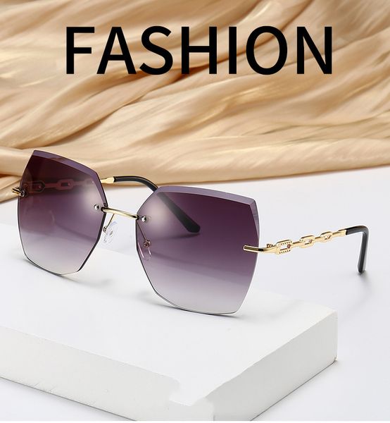 new ladies frameless sunglasses fashion classic cut uv protection glasses vacation travel sunglasses 9850, White;black
new ladies frameless sunglasses fashion classic cut uv protection glasses vacation travel sunglasses 9850, White;black