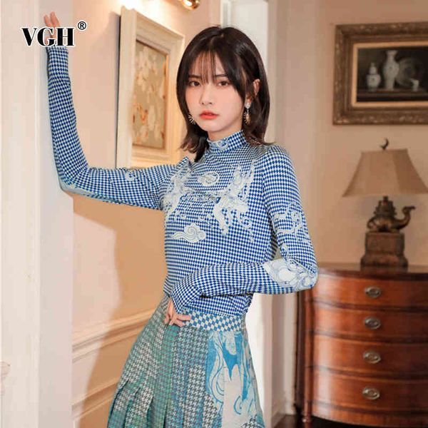 print plaid cartoon t shirt for women urtleneck long sleeve slim hit color casual shirts female fashion clothing 210507, White
print plaid cartoon t shirt for women urtleneck long sleeve slim hit color casual shirts female fashion clothing 210507, White