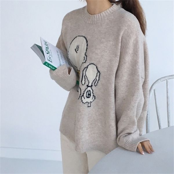 woman sweater spring winter women clothes cute cartoon pattern loose long sleeve pullover sweater women's 926a 201203, White;black
woman sweater spring winter women clothes cute cartoon pattern loose long sleeve pullover sweater women's 926a 201203, White;black
