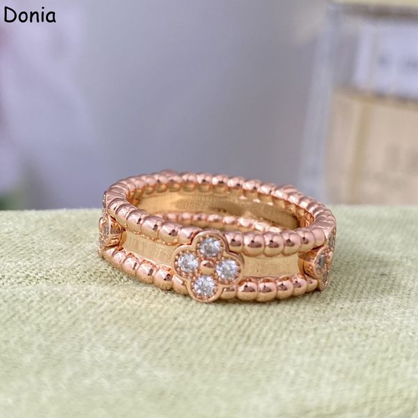 donia jewelry luxury ring exaggerated european and american fashion four-leaf flower titanium micro-inlaid zircon creative designer gift box, Silver
donia jewelry luxury ring exaggerated european and american fashion four-leaf flower titanium micro-inlaid zircon creative designer gift box, Silver
