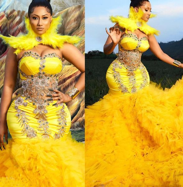 2022 plus size arabic aso ebi yellow mermaid luxurious prom dresses beaded crystals evening formal party second reception birthday engagemen, Black
2022 plus size arabic aso ebi yellow mermaid luxurious prom dresses beaded crystals evening formal party second reception birthday engagemen, Black