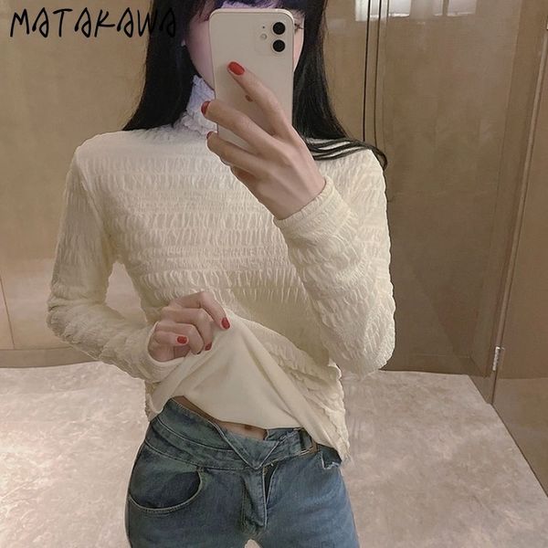 turtleneck lace plus velvet bottoming shirt womens blouses autumn and winter net yarn slim longsleeved solid 210506, White
turtleneck lace plus velvet bottoming shirt womens blouses autumn and winter net yarn slim longsleeved solid 210506, White