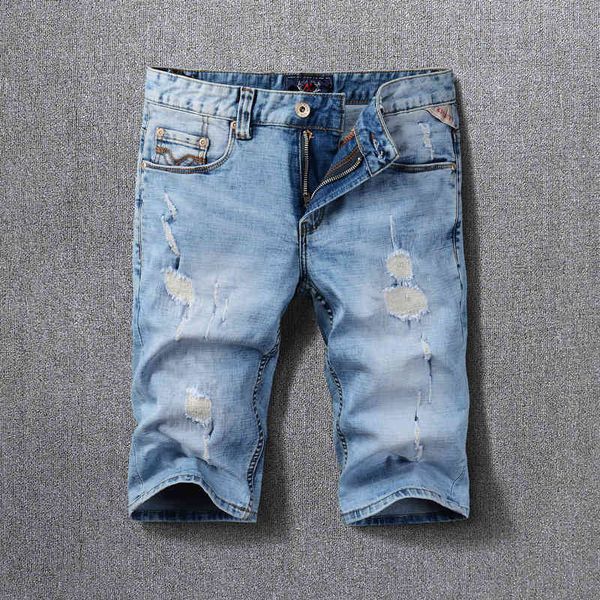 men's jeans wind denim shorts men's summer fashion hole patch light blue washed high-end slim elastic pants k4hb
men's jeans wind denim shorts men's summer fashion hole patch light blue washed high-end slim elastic pants k4hb