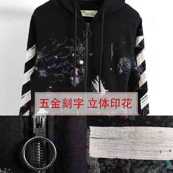 factory online export trendy sweater off sky arrow cardigan jacket fashion ow casual loose hooded zipper men's and women's, Black
factory online export trendy sweater off sky arrow cardigan jacket fashion ow casual loose hooded zipper men's and women's, Black