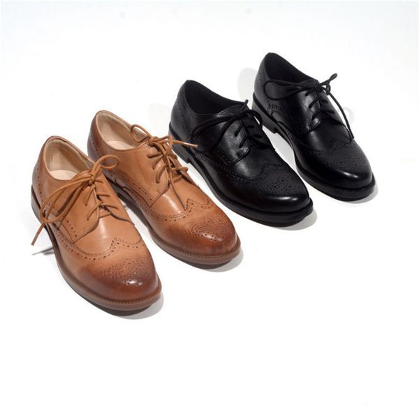 dress shoes ins small leather shoes women's british style brock college oxford work antique, Black
dress shoes ins small leather shoes women's british style brock college oxford work antique, Black