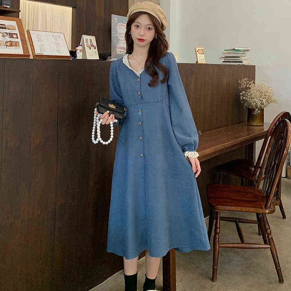 winter v neck long sleeves pregnant women corduroy dress lace patchwork maternity vintage clothing lady party dress j220628, White
winter v neck long sleeves pregnant women corduroy dress lace patchwork maternity vintage clothing lady party dress j220628, White