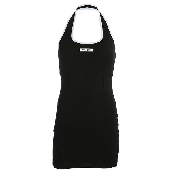 casual dresses fashion hanging neck letter embroidery slim vest dress sleeveless skirt, Black;gray
casual dresses fashion hanging neck letter embroidery slim vest dress sleeveless skirt, Black;gray