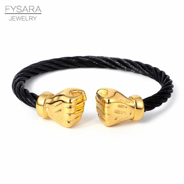 fysara gold black fist cable wire bangles vintage cuff bracelets fashion jewelry fashion accessories men cuff punk bracelets 220716
fysara gold black fist cable wire bangles vintage cuff bracelets fashion jewelry fashion accessories men cuff punk bracelets 220716
