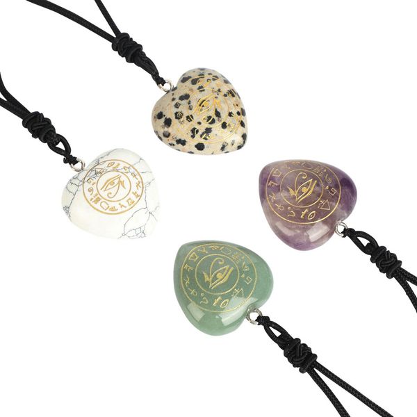 natural stone heart charm pendant handmade carve egyptian sun god eye of horus pendant necklace reiki healing crystal amethyst rose quartz o, Silver
natural stone heart charm pendant handmade carve egyptian sun god eye of horus pendant necklace reiki healing crystal amethyst rose quartz o, Silver