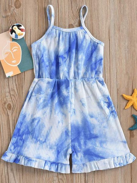 toddler girls tie dye ruffle hem cami romper she, Blue
toddler girls tie dye ruffle hem cami romper she, Blue