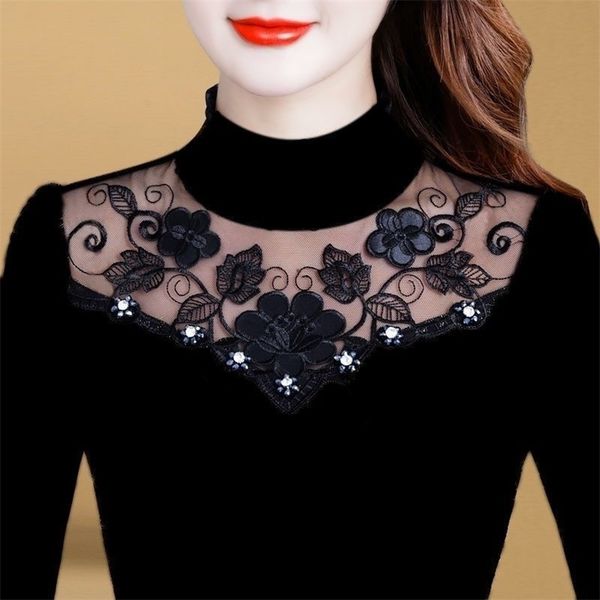 woman tshirts lace autumn and winter large size long-sleeved t-shirt mujer camisetas 220408, White
woman tshirts lace autumn and winter large size long-sleeved t-shirt mujer camisetas 220408, White