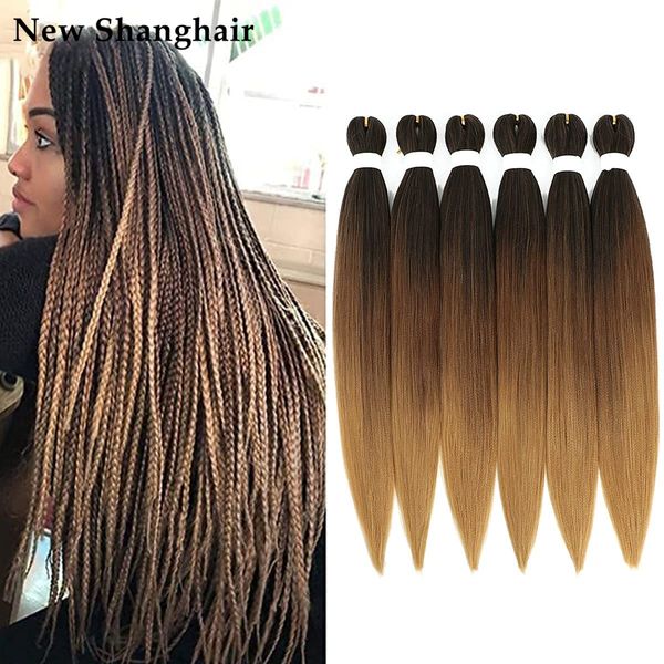 new shanghair 26 inch easy crochet braids hair ombre hair extensions bundles yaki straight ez braiding pre stretched synthetic braid for afr, Black
new shanghair 26 inch easy crochet braids hair ombre hair extensions bundles yaki straight ez braiding pre stretched synthetic braid for afr, Black