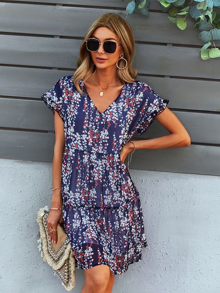 summer loose floral short dres casual v neck sleeve ladies a line oversize print dress 220520, Black;gray
summer loose floral short dres casual v neck sleeve ladies a line oversize print dress 220520, Black;gray