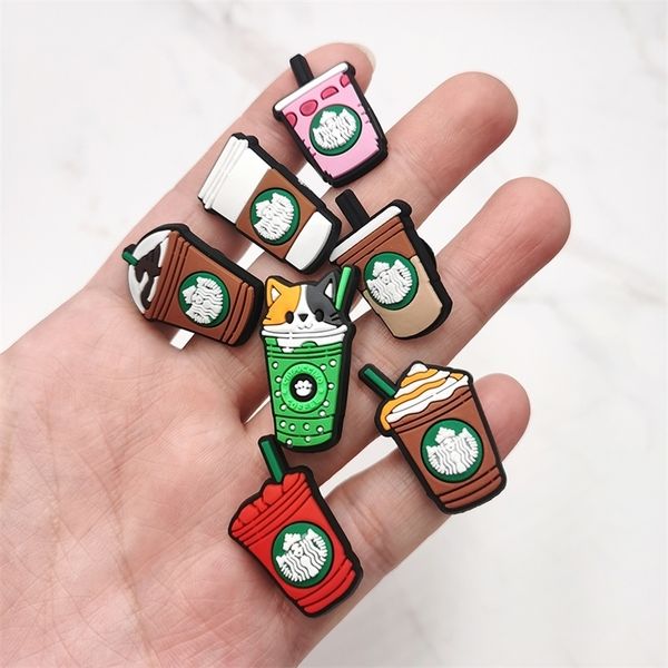 1pcs pvc shoe buckle accessories funny diy colorful cat coffee cup shoes buttons decoration jibz for charms kids gift 220707, White;pink
1pcs pvc shoe buckle accessories funny diy colorful cat coffee cup shoes buttons decoration jibz for charms kids gift 220707, White;pink