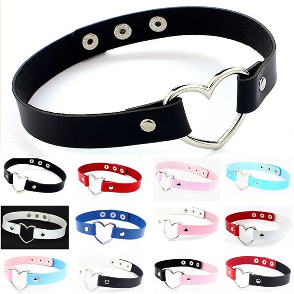 european and american fashion black pu love choker chokers women's neckband collarbone necklace short ab814, Golden;silver
european and american fashion black pu love choker chokers women's neckband collarbone necklace short ab814, Golden;silver
