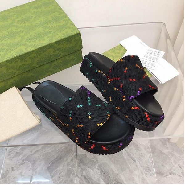 newset classic lady slippers woman strawberry beach thick bottom shoes platform alphabet lady sandals leather high heel slippers, Black
newset classic lady slippers woman strawberry beach thick bottom shoes platform alphabet lady sandals leather high heel slippers, Black