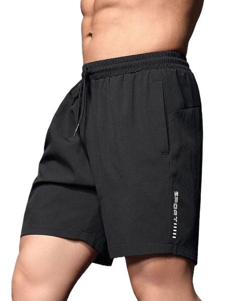 men letter graphic drawstring waist sports shorts t7yv#, White;black 
men letter graphic drawstring waist sports shorts t7yv#, White;black