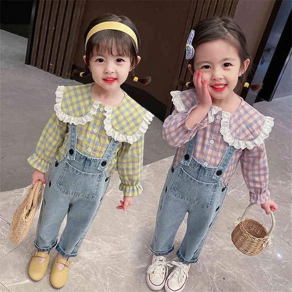kids clothes girls plaid blouse denim jumpsuit girls clothing toddler kids clothes girls casual style tracksuits for children 210412, White
kids clothes girls plaid blouse denim jumpsuit girls clothing toddler kids clothes girls casual style tracksuits for children 210412, White