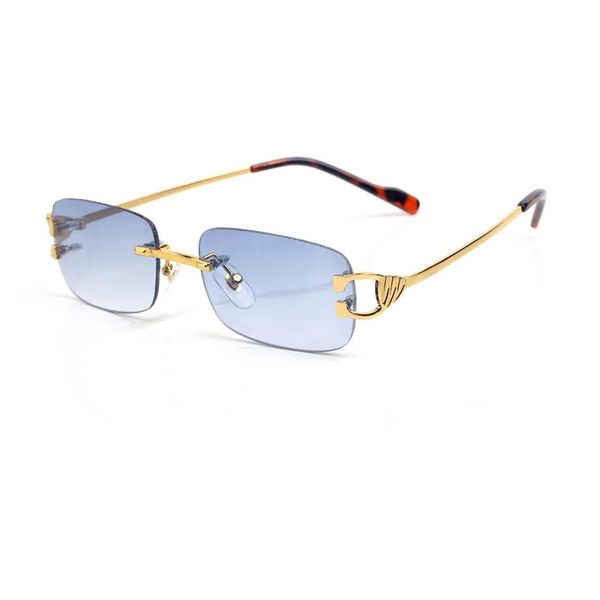 red designer sunglasses rimless green grey blue glasses men and women fashion metal rectangular frame fashion carti luxury eyewear195u, White;black
red designer sunglasses rimless green grey blue glasses men and women fashion metal rectangular frame fashion carti luxury eyewear195u, White;black