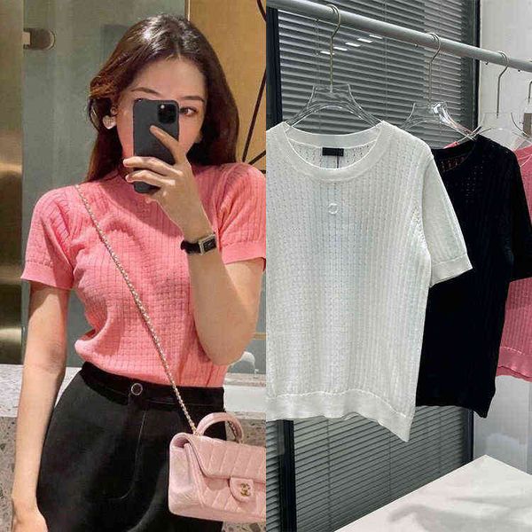 spring and summer small fragrance neckline double embroidery hollow out knitted short sleeved tricolor slim sweet thin woman, White
spring and summer small fragrance neckline double embroidery hollow out knitted short sleeved tricolor slim sweet thin woman, White