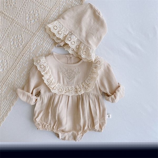 lace princess toddler romper autumn retro born baby girl clothes cotton spring pure color infant outfits 2pcs with hats 220802, Blue
lace princess toddler romper autumn retro born baby girl clothes cotton spring pure color infant outfits 2pcs with hats 220802, Blue