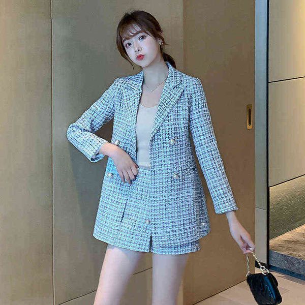 peonfly vintage double breasted weakened controlled tweed blazers jacket women 2020 fashion pockets plaid ladies casual outerwear femme j220, White;black
peonfly vintage double breasted weakened controlled tweed blazers jacket women 2020 fashion pockets plaid ladies casual outerwear femme j220, White;black