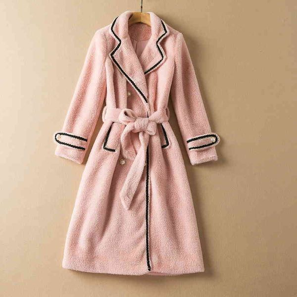 women's jackets pink color carved wool high-grade coat winter women's pearl double breasted hook line welt long sleeved 77e2, Black;brown
women's jackets pink color carved wool high-grade coat winter women's pearl double breasted hook line welt long sleeved 77e2, Black;brown