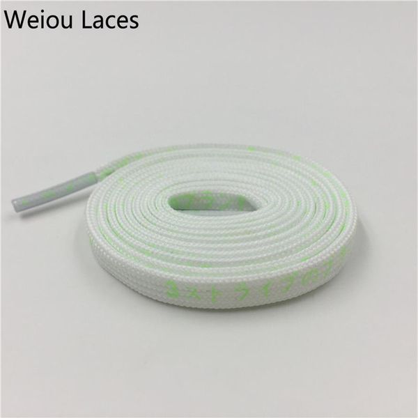 weiou shiny cool flat luminous printed japanese letters shoelaces innovate laces glow in the dark for women men kids sneakers deco239z, White;pink
weiou shiny cool flat luminous printed japanese letters shoelaces innovate laces glow in the dark for women men kids sneakers deco239z, White;pink