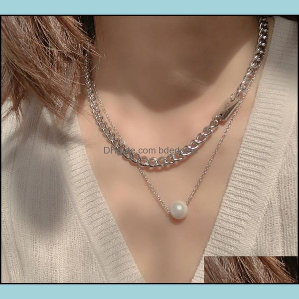 chains thick chain pearl chocker necklace jewelry gold plated chunky link double layered necklaces for women ladies dro bdedome dhgxf, Silver
chains thick chain pearl chocker necklace jewelry gold plated chunky link double layered necklaces for women ladies dro bdedome dhgxf, Silver